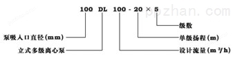 DL、DLR型多级分段式离心泵型号意义